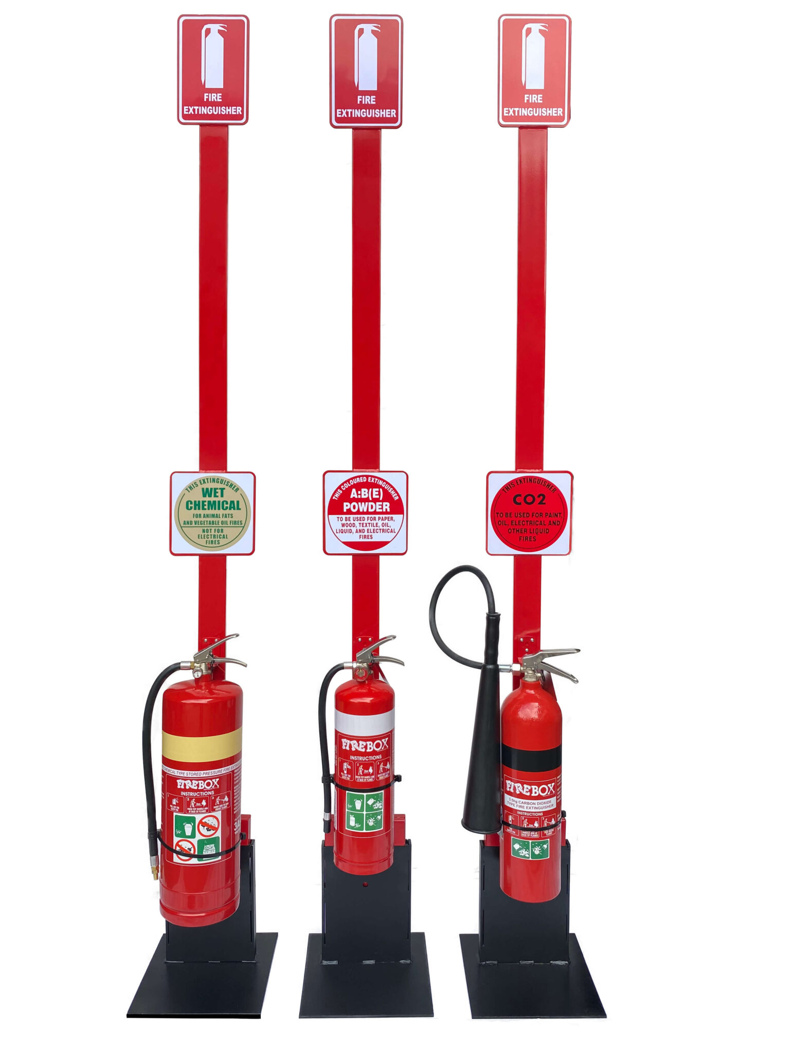 Big Red Extinguisher Stand | Durable Steel Construction